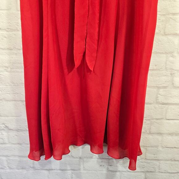 M Solange Satin Red Lace Nightgown Babydoll Lingerie Slip Dress Y2K Size 26 28 - Picture 4 of 10